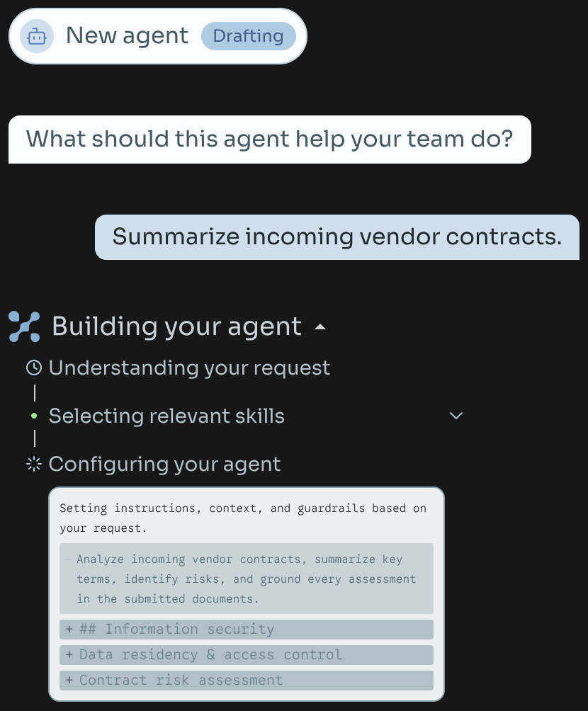 Xerno Agent Builder 建置畫面