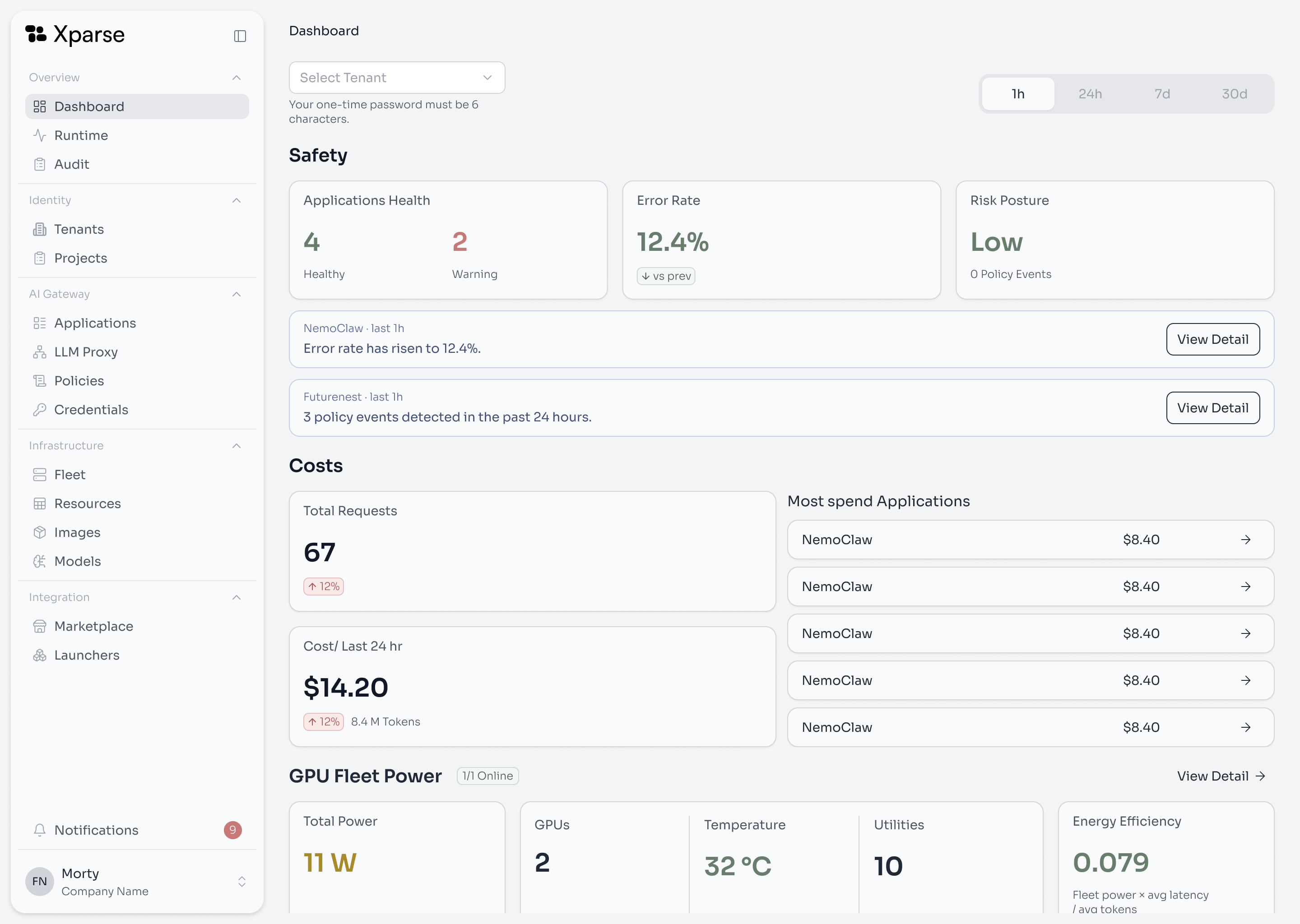 Xparse console